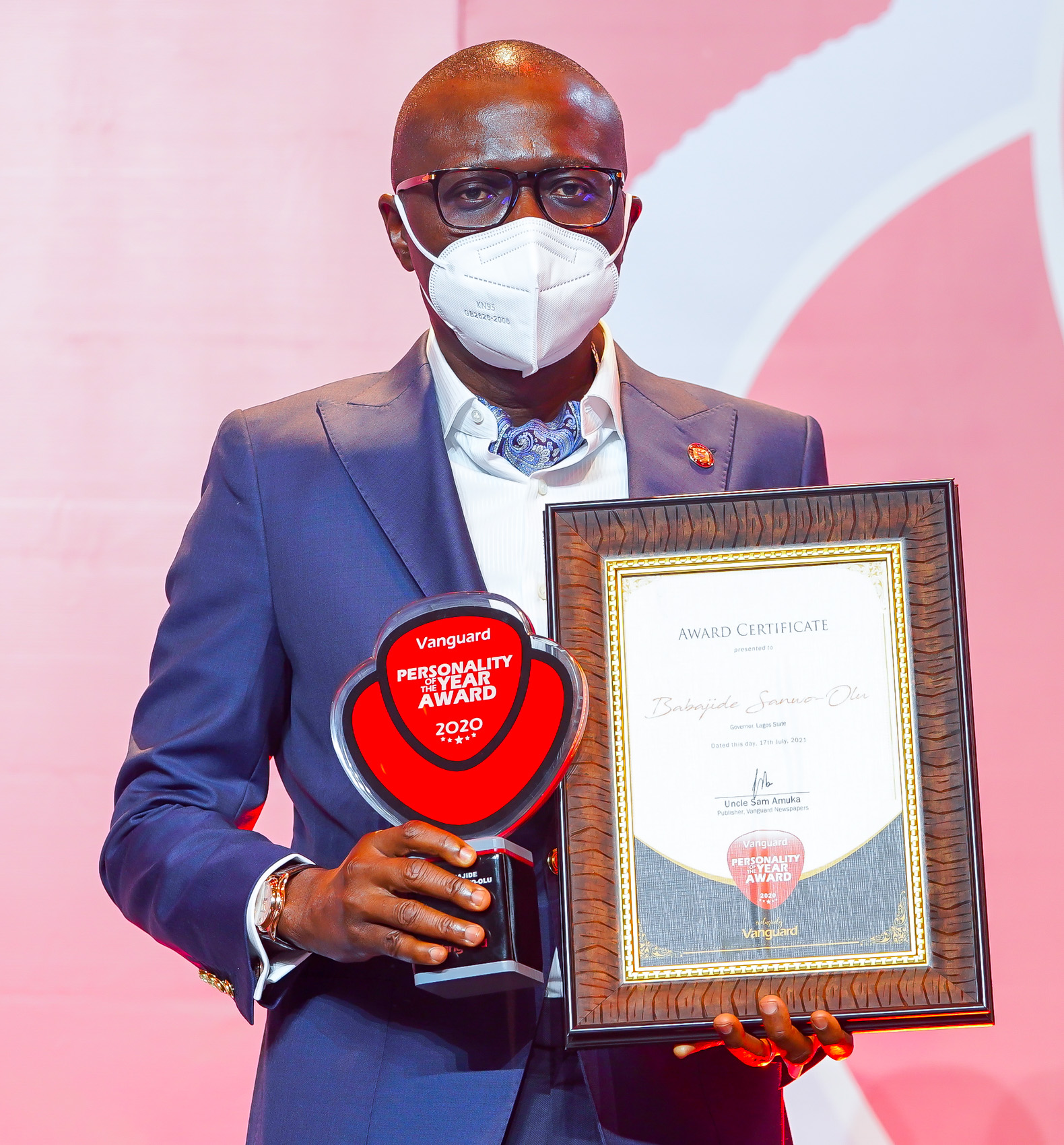 GOVERNOR SANWO-OLU WINS VANGUARD PERSONALITY OF THE YEAR AWARD